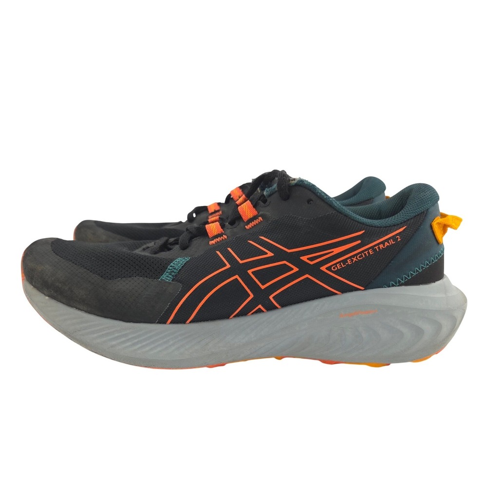 ASICS Gel Excite Trail 2 Sneakers Mens 8 Black Orange Running Shoes 1011B594 - Picture 3 of 11